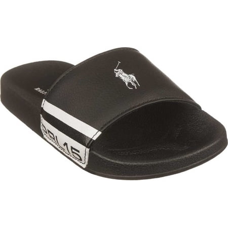 Little Kid Black Polo Ralph Lauren Boys/' Fletcher Slide On Sandal